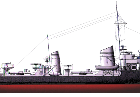 Корабль DKM Jaguar 1940 [Torpedo Boat] - чертежи, габариты, рисунки